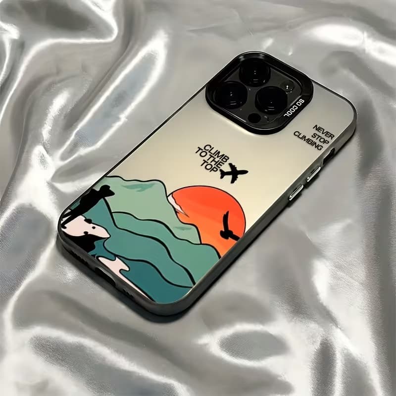 Custom phone case with illustrated artwork